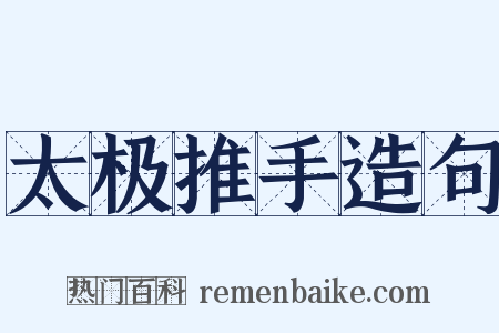 太极推手造句是什么意思的图片